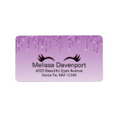 Stijlvolle roze en zwarte Eyelashes voor het uitdr Etiket (Voorkant)