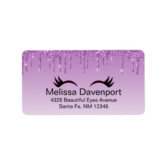 Stijlvolle roze en zwarte Eyelashes voor het uitdr Etiket (Voorkant)