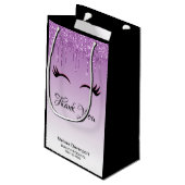 Stijlvolle roze en zwarte Eyelashes voor het uitdr Klein Cadeauzakje (Achterkant Gekanteld)