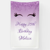 Stijlvolle roze en zwarte Eyelashes voor het uitdr Spandoek (Verticaal)