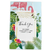 Stijlvolle roze flamingo tropisch dank u medium cadeauzakje (Achterkant)