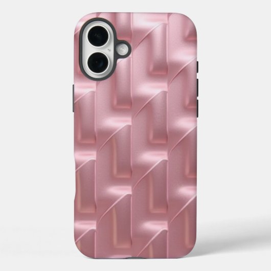 Stijlvolle Roze Geometrische Patroon iPhone Case (Achterkant)