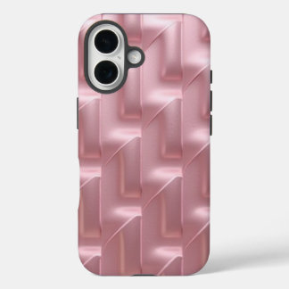 Stijlvolle roze geometrische patroon-trendy & besc iPhone 16 hoesje