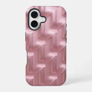 Stijlvolle roze geometrische patroon-trendy & besc iPhone 16 hoesje