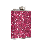 Stijlvolle roze glitter heupfles (Rechts)