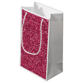 Stijlvolle roze glitter klein cadeauzakje (Achterkant Gekanteld)