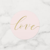 Stijlvolle roze gouden trouwtafel confetti (Kleine voorkant)