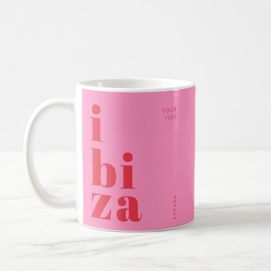 Stijlvolle roze Ibiza Spanje Koffiemok (Links)