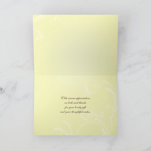 Stijlvolle roze kersenbloesem trouwkaart bedankt (Binnen)