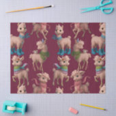 Stijlvolle roze lama's tissuepapier (Craft)
