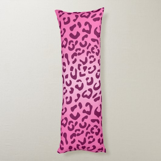Stijlvolle roze luipaard afdrukken lichaamskussen (Achterkant (Verticaal))