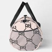 Stijlvolle Roze Monogram Naam Meisje Initiaal Luxe Plunjezak (Rechts)