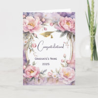 Stijlvolle Roze Peony Ovaal Lijst Afstuderen