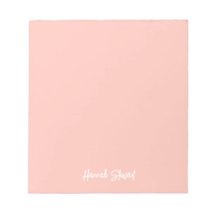 Stijlvolle Roze Roze Perzik Minimalistische Meisje Notitieblok
