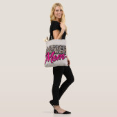 Stijlvolle roze script dierprint carryall tas (Op model)