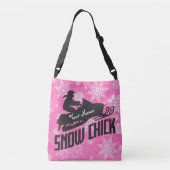 Stijlvolle roze sneeuwruimsteen  crossbody tas (Achterkant)