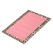 Stijlvolle roze zwarte Cheetah Leopard Weekly Plan Notitieblok (Schuin)