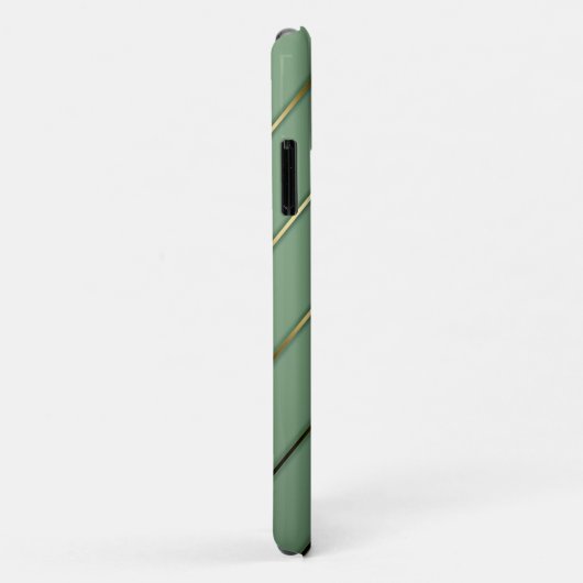 Stijlvolle Sage Green & Gold Case-Mate iPhone Case (Achterkant/rechts)