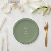 Stijlvolle Sage Green Wedding Paper Borden