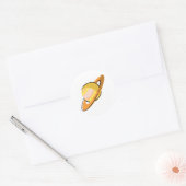 Stijlvolle Saturn Ronde Sticker (Envelop)