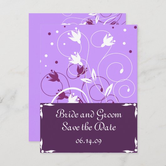 Stijlvolle Save the Date Briefkaarten (Voorkant / Achterkant)