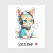 Stijlvolle Schattigee kat Sticker (Vel)