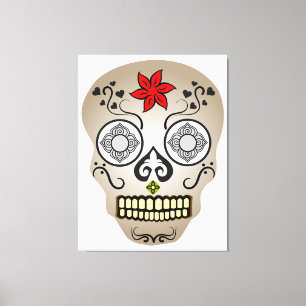 Stijlvolle schedel canvas afdruk