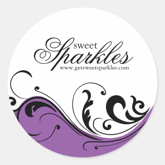 Stijlvolle schuifregelaars ronde sticker (Voorkant)