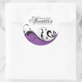 Stijlvolle schuifregelaars ronde sticker (Tas)