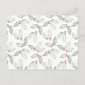 Stijlvolle schuine waterverf Kerstmis 3-foto Feestdagenkaart (Achterkant)