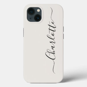 Stijlvolle script aangepaste naam moderne meisjesa iPhone 13 hoesje