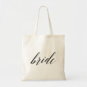 Stijlvolle Script Bride Tote Bag (Voorkant)