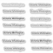 Stijlvolle Script & Calligrafie Typografie Naam Sticker (Voorkant)