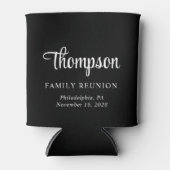 Stijlvolle Script Family Reunion Black Blikjeskoeler (Voorkant)