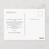 Stijlvolle Script Minimalist 3 Foto Baby Dank u Briefkaart (Achterkant)