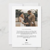 Stijlvolle Script Wedding Bedankkaart (Achterkant)