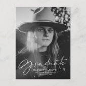 Stijlvolle scriptfotograaf uitnodiging briefkaart (Voorkant)