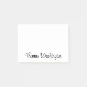 Stijlvolle scriptmonogramnaam post-it® notes (Voorkant)