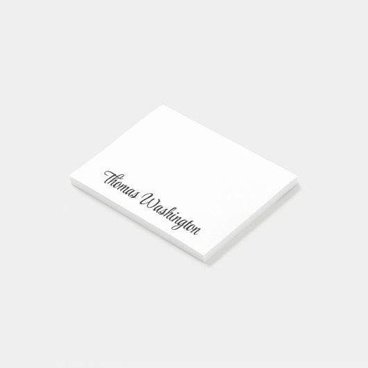 Stijlvolle scriptmonogramnaam post-it® notes (Schuin)