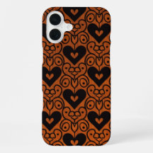 Stijlvolle Scroll en Black Hearts op koper