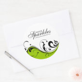 Stijlvolle Scroll Packaging Stickers (Envelop)
