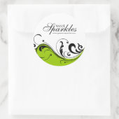 Stijlvolle Scroll Packaging Stickers (Tas)