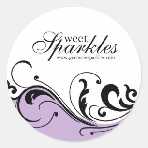 Stijlvolle Scroll Packaging Stickers