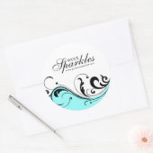 Stijlvolle Scroll Packaging Stickers (Envelop)