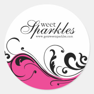 Stijlvolle Scroll Packaging Stickers