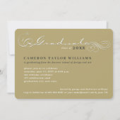 Stijlvolle scrollers 3 Foto Collage Graduparty Kaart (Achterkant)