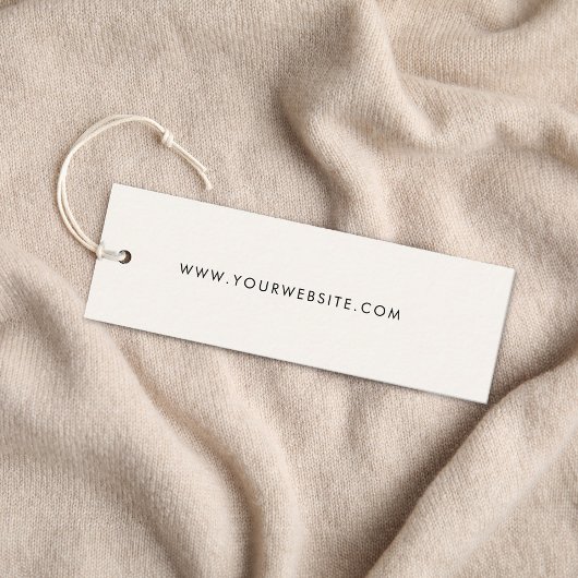 Stijlvolle Signature Script Cream Hang Label