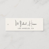 Stijlvolle Signature Script Cream Hang Label (Voorkant)