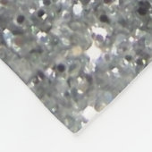 Stijlvolle Silver Glitter Glitz Foto Fleece Deken (Hoek)