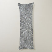 Stijlvolle Silver Glitter Glitz Foto Lichaamskussen (Achterkant (Verticaal))